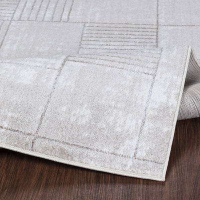 Tapis Scandinave Moderne Gris/Blanc Guri