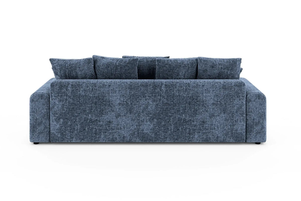 Canapé droit convertible OLI tissu chenille bleu Casanova Paris — photo produit