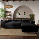 Canapé d’angle 6 places noir Pablo Bestmobilier - Léger défaut