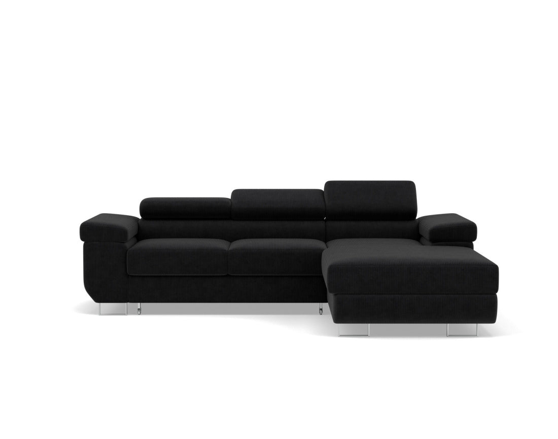 Canapé d’angle 6 places noir Pablo Bestmobilier - Léger défaut