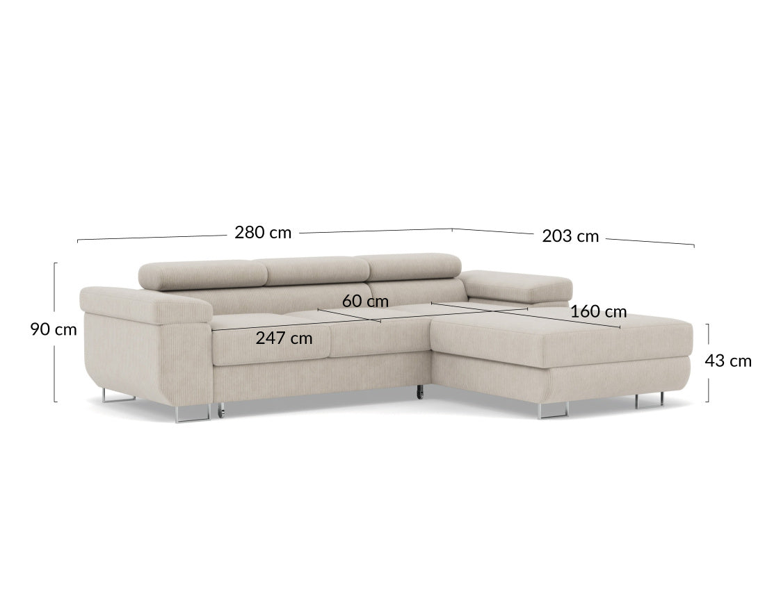 Canapé d’angle 6 places noir Pablo Bestmobilier - Léger défaut