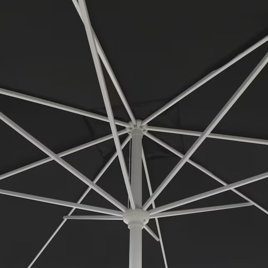 Parasol carré avec pied METRO PROFESSIONAL 3x3 m avec protection UV50+ hydrofuge en aluminium anthracite/platinum