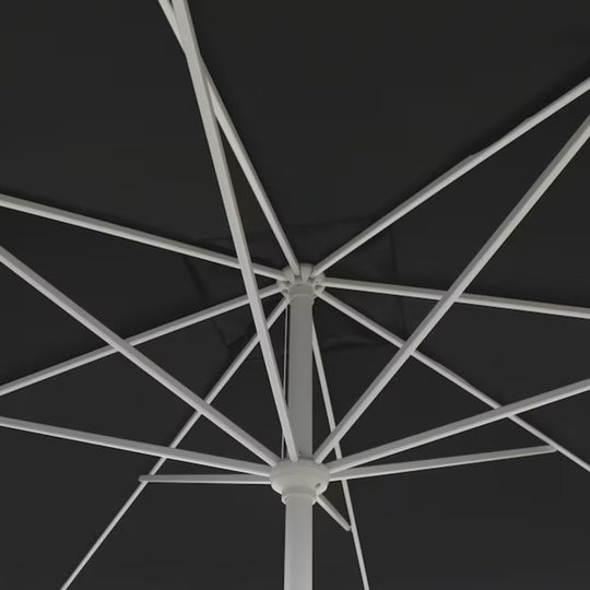 Parasol carré avec pied METRO PROFESSIONAL 3x3 m avec protection UV50+ hydrofuge en aluminium anthracite/platinum