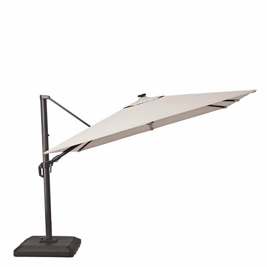 Parasol déporté NATERIAL Sonora II Carré Taupe 288x288 — photo produit