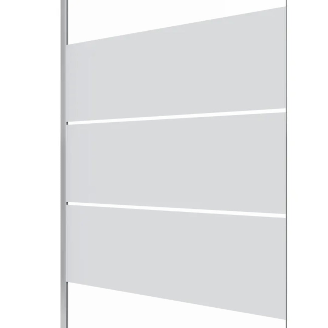 Paroi de douche à l'italienne SENSEA Easy verre sérigraphié, l.120 cm, Ep. 6 mm chromé