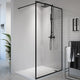 Paroi de doucheà l'italienne Shower & Design Amberi 120x200cm noir mat — photo produit