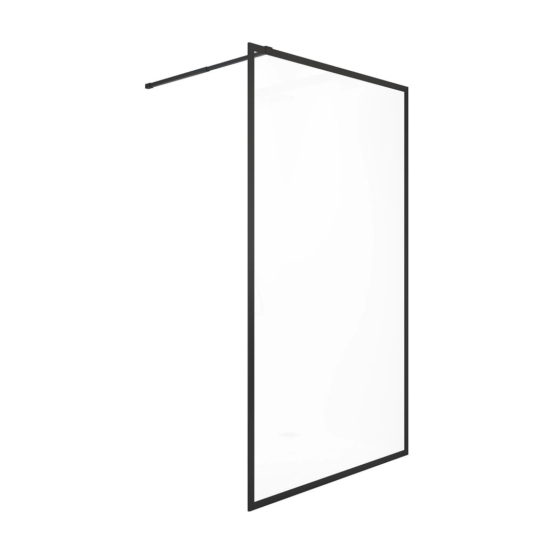 Paroi de doucheà l'italienne Shower & Design Amberi 120x200cm noir mat — photo produit