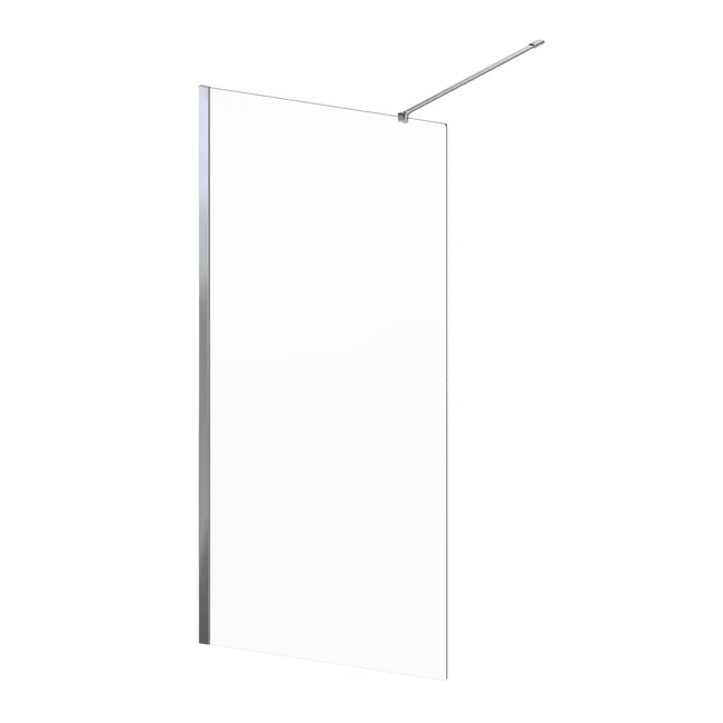 Paroi de douche à l'italienne verre transparent SENSEA Remix l.90cm, Ep. 8mm chromé — photo produit