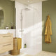 Paroi de douche à l'italienne verre transparent SENSEA Remix l.90cm, Ep. 8mm chromé — photo produit