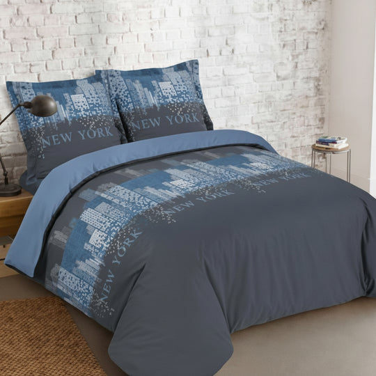 Parure de lit New York 100% coton 200x200cm