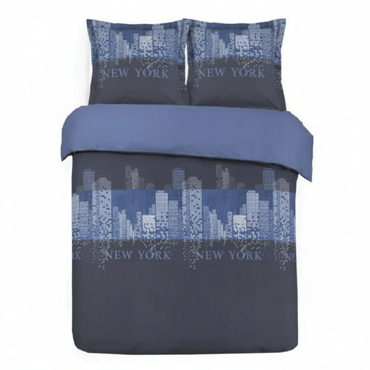 Parure de lit New York 100% coton 200x200cm