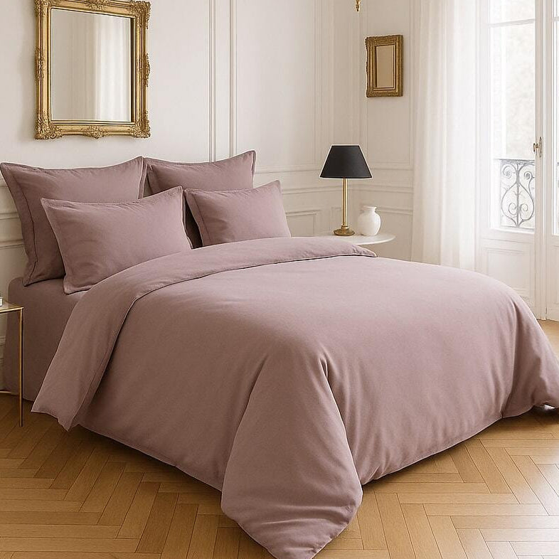 Parure de lit Bâton Rouge en satin de coton 105 fils