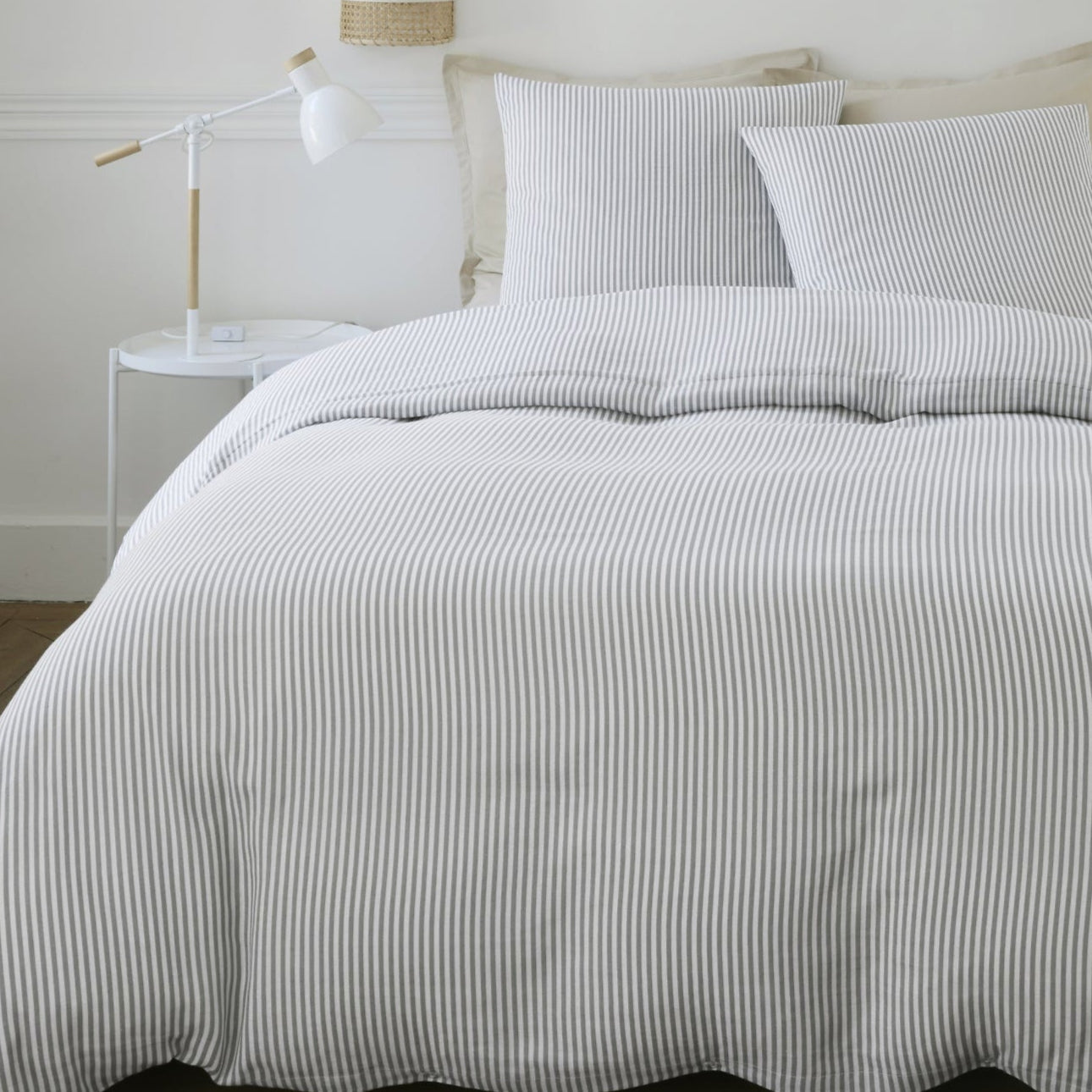 Housse de couette + taies en gaze de coton imprimée LAYA