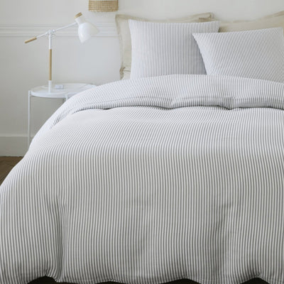 Housse de couette + taies en gaze de coton imprimée LAYA