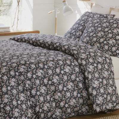 Housse de couette + taies en gaze de coton imprimée SAKURIA