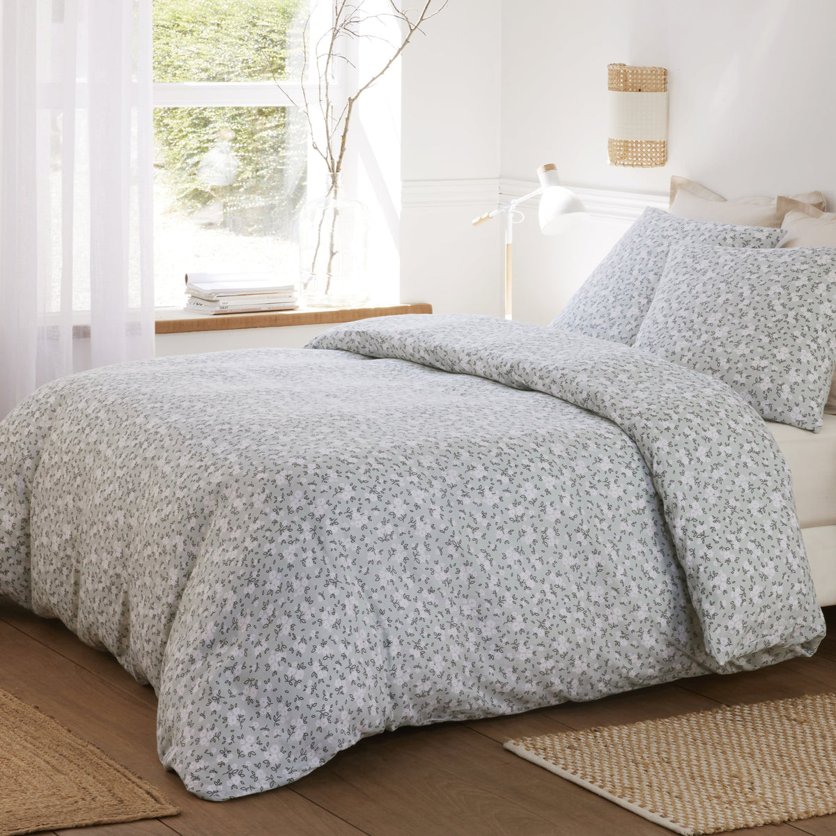 Parure de lit Bâton Rouge en double gaze de coton imprimée