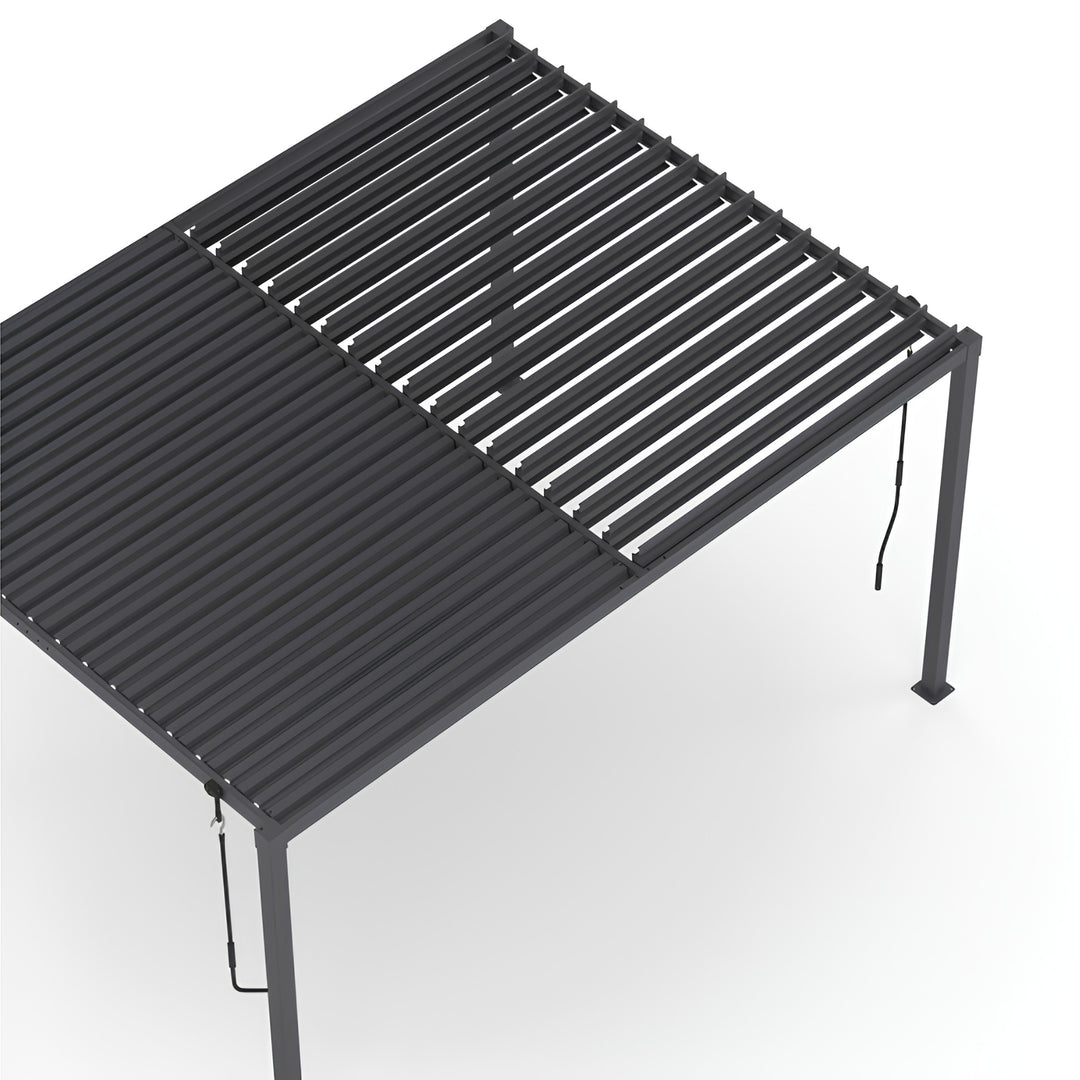 Pergola bioclimatique INKAZEN 4x3m acier lames orientables