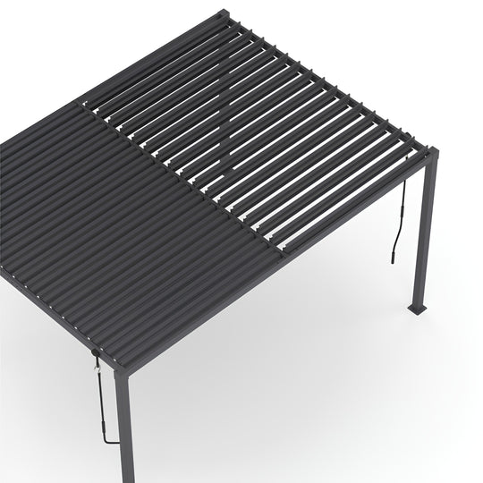 Pergola bioclimatique INKAZEN 4x3m acier lames orientables