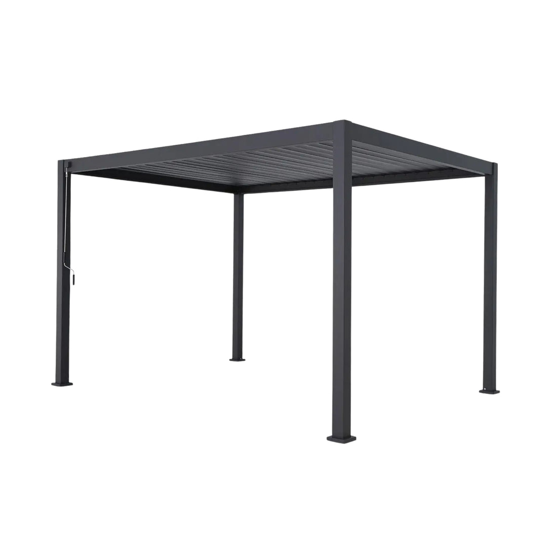 Pergola bioclimatique aluminium 4 x 3 m + 1 store 3 m + 1 store 4 m Triomphe - SWEEEK