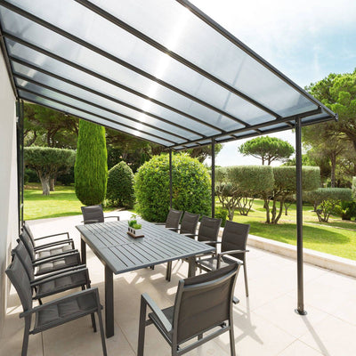 Pergola Hesperide adossée BELIZE Graphite
