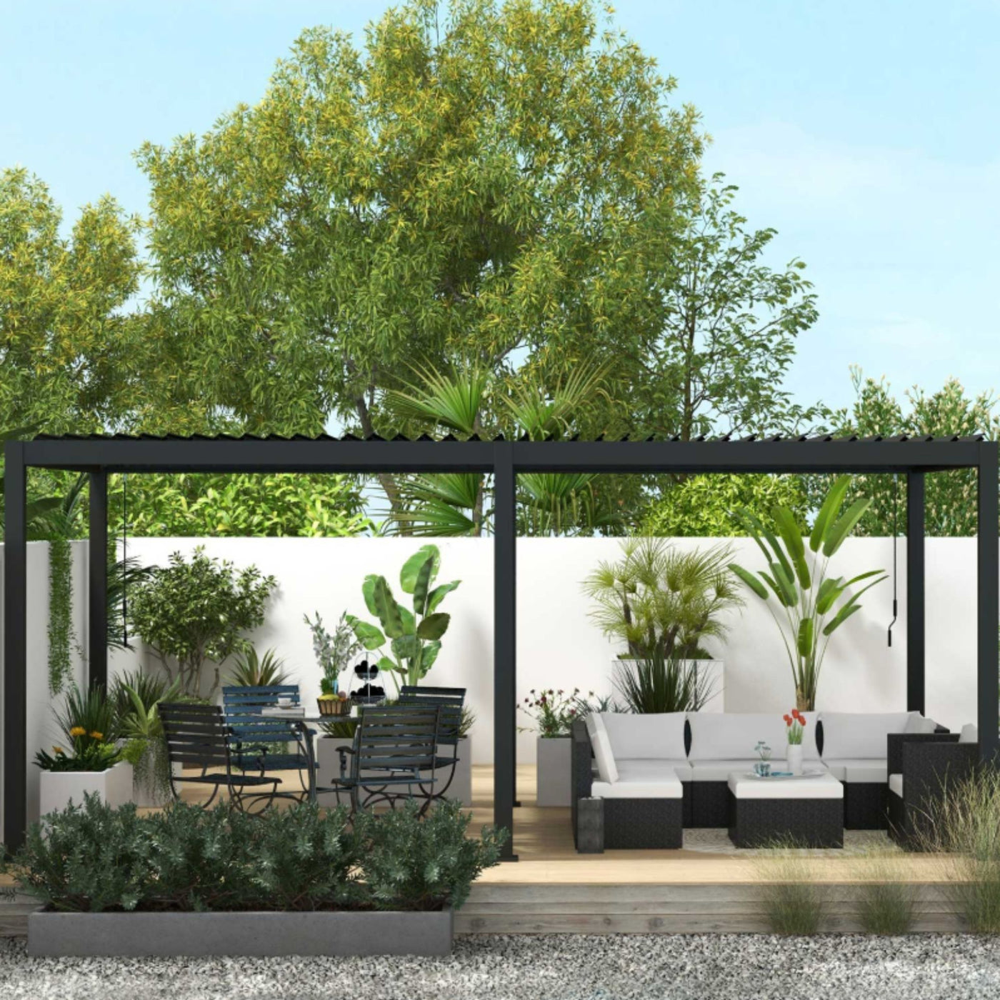 Pergola MIRADOR 111 Deluxe Anthracite 3x6m