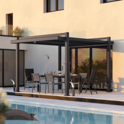 Pergola Bioclimatique Leroy Merlin 11,52m² – Gris Anthracite