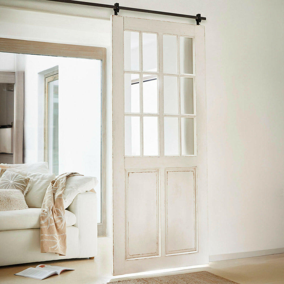 Porte coulissante LOBERON Sorelles blanc vieilli — photo produit