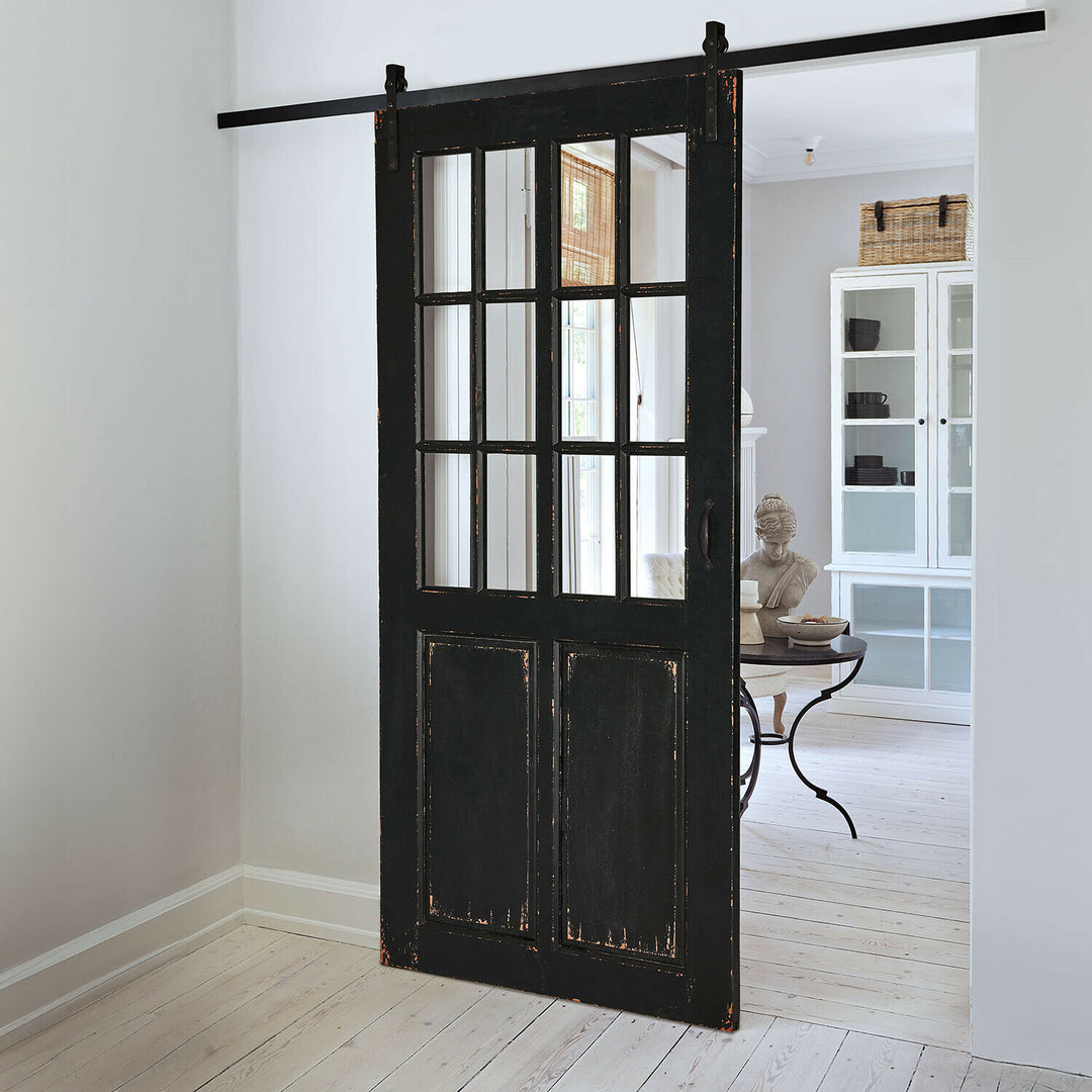 Porte coulissante d'intérieur LOBERON Sorelles noir vieilli — photo produit