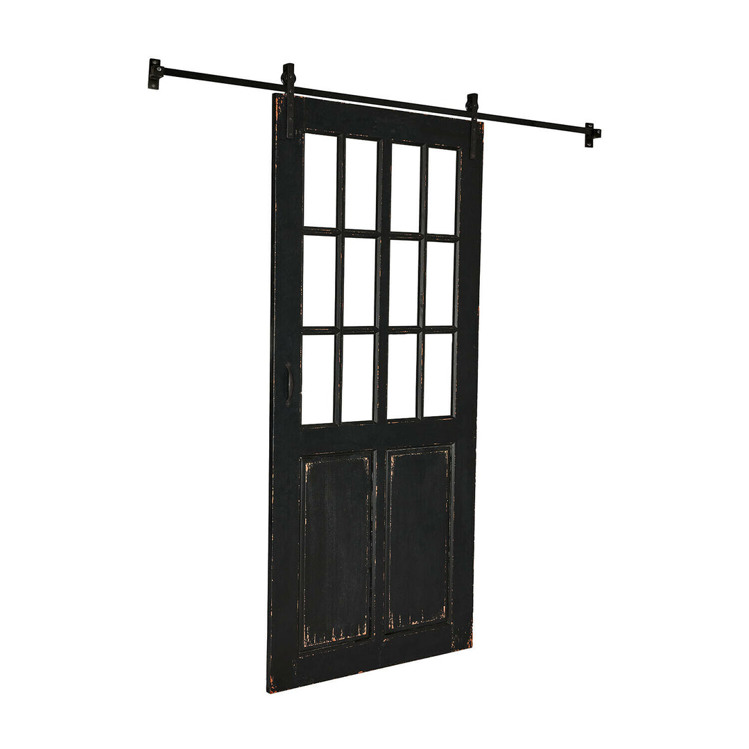 Porte coulissante d'intérieur LOBERON Sorelles noir vieilli — photo produit