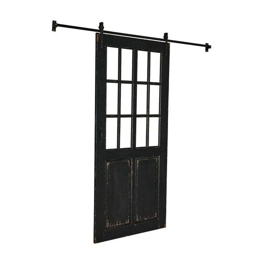 Porte coulissante d'intérieur LOBERON Sorelles noir vieilli — photo produit
