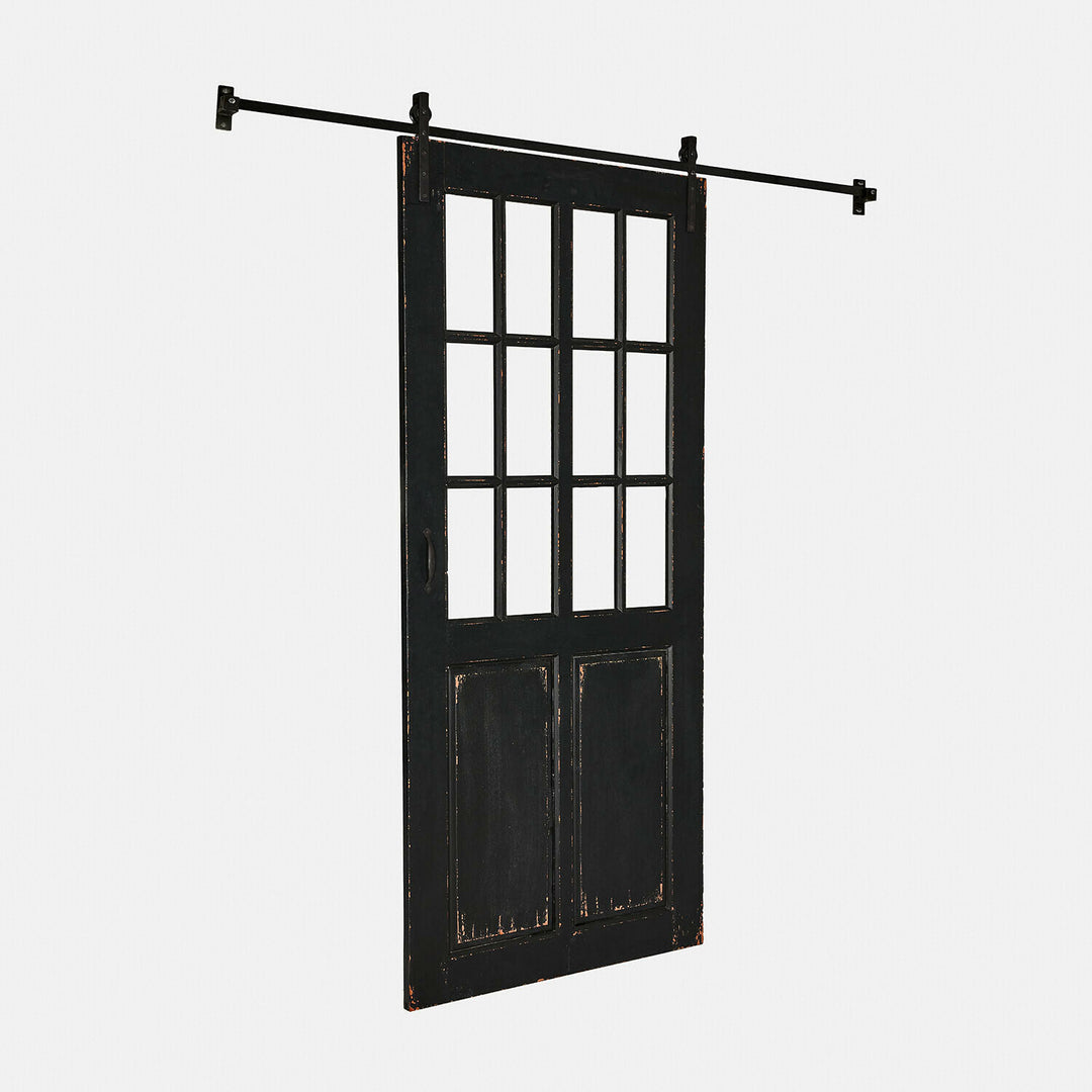 Porte coulissante d'intérieur LOBERON Sorelles noir vieilli — photo produit