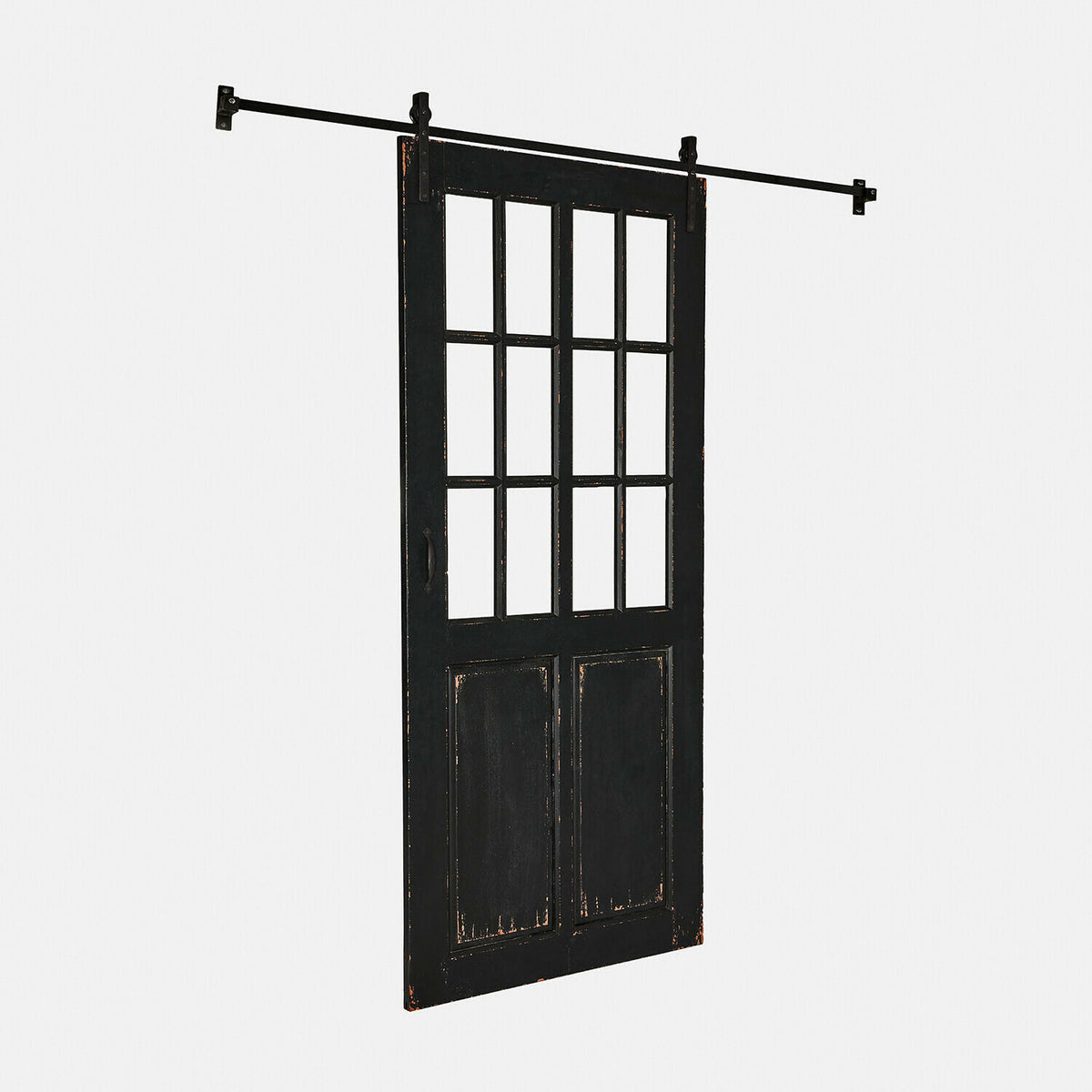 Porte coulissante d'intérieur LOBERON Sorelles noir vieilli — photo produit