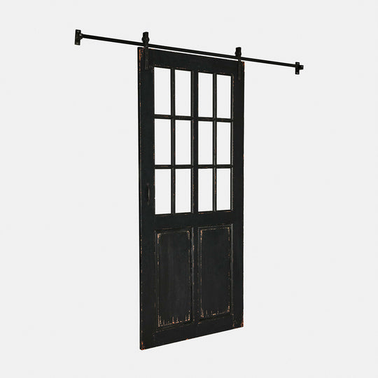 Porte coulissante d'intérieur LOBERON Sorelles noir vieilli — photo produit