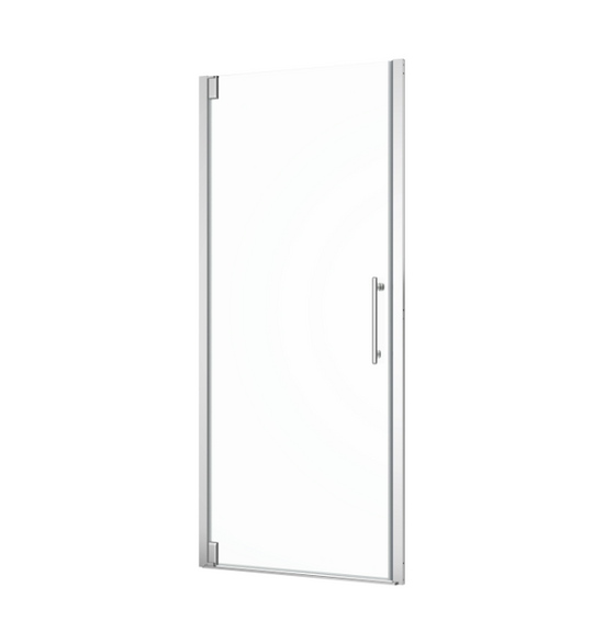 Porte de douche pivotante SENSEA Remix l.100cm vitrage transparent chromé — photo produit