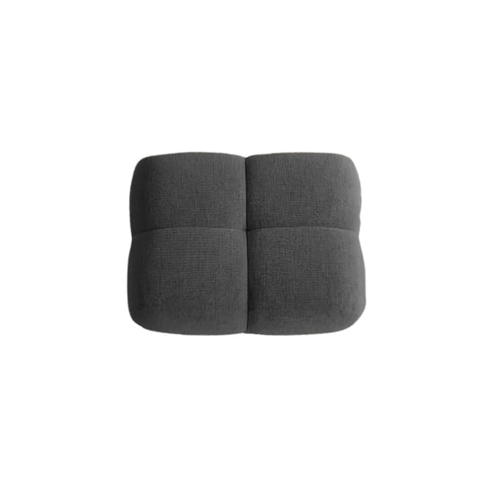 Pouf CASANOVA Constance en tissu chenille gris foncé