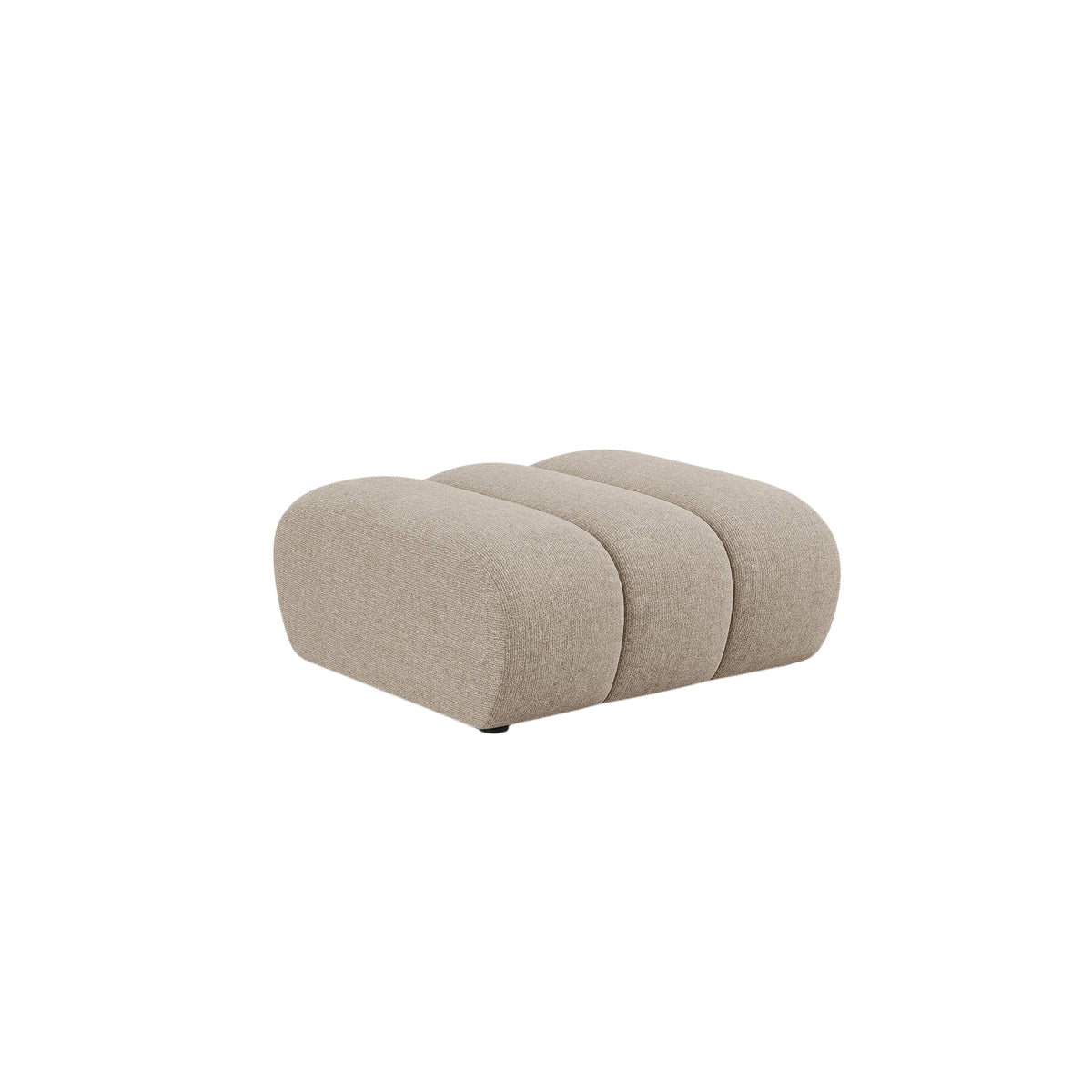 Pouf MICADONI Lupine en tissu chenille beige