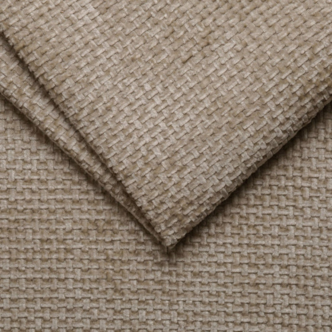 Canapé MICADONI Molino 3 places en tissu chenille beige foncé