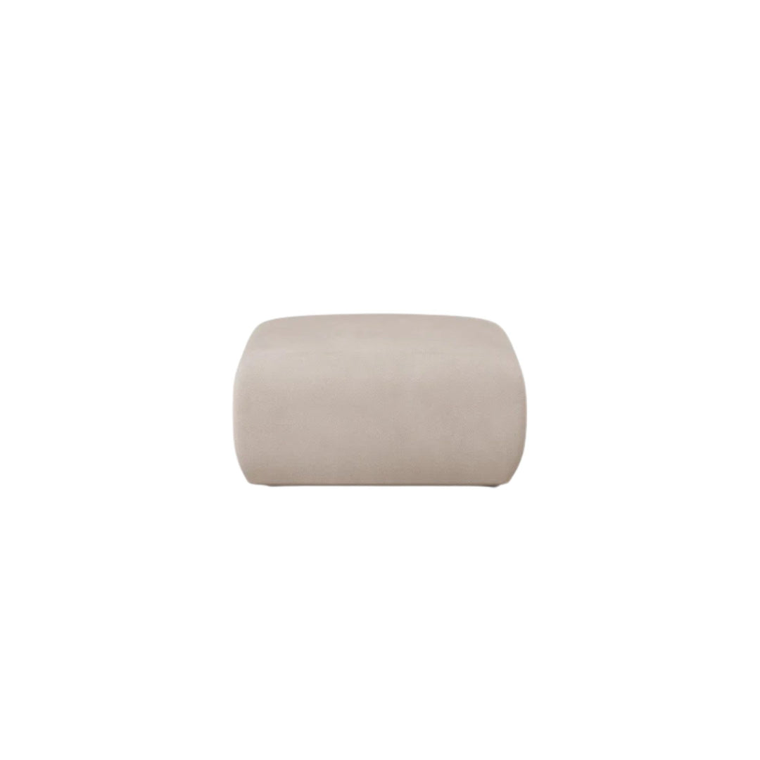 Pouf MICADONI Molino en tissu chenille beige