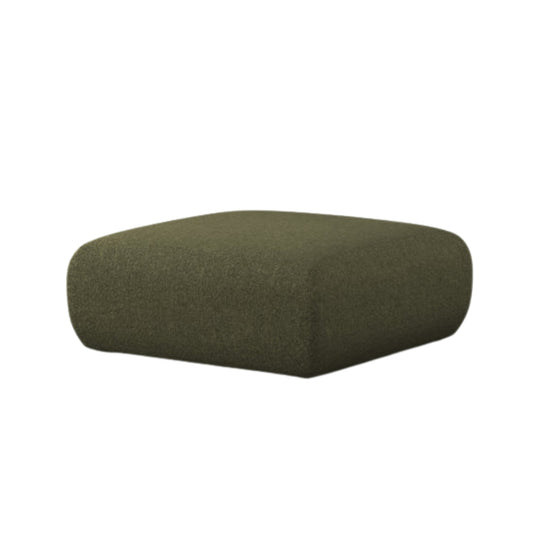 Pouf MICADONI Molino en tissu chenille vert