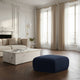 Pouf MICADONI Molino en velours bleu roi
