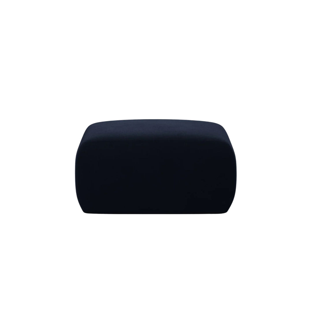 Pouf MICADONI Molino en velours bleu roi
