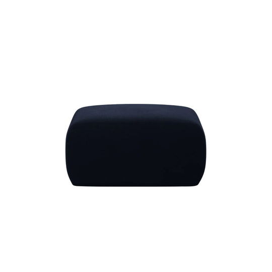 Pouf MICADONI Molino en velours bleu roi