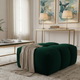 Pouf / repose pied CXL BY CHRISTIAN LACROIX Lorella en velours vert bouteille