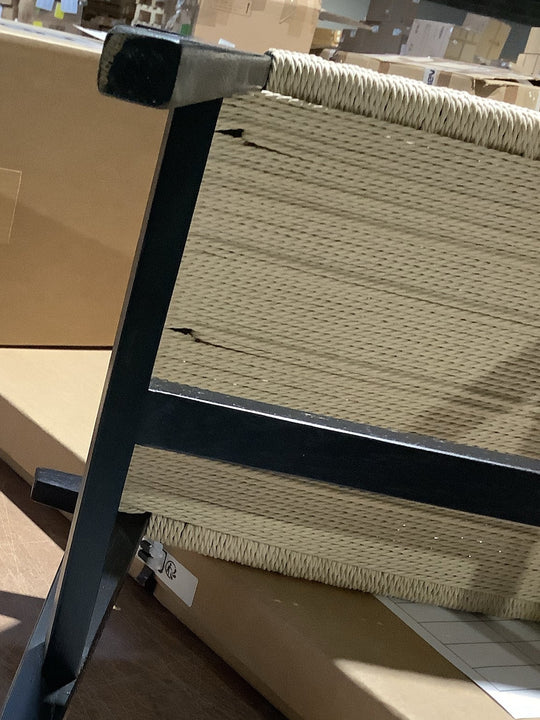 Tabouret La Redoute Interieurs chêne noir tressage Hokito