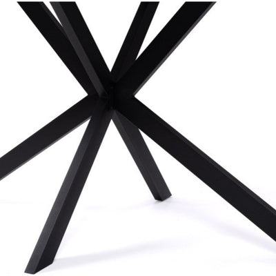 Table repas Glam 160 cm effet marbre noir