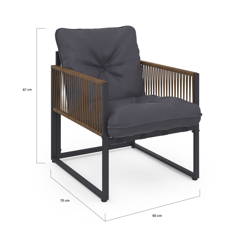 Salon de jardin 2 places Ozea