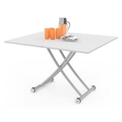 Table basse relevable 2 en 1 Tribeca blanche