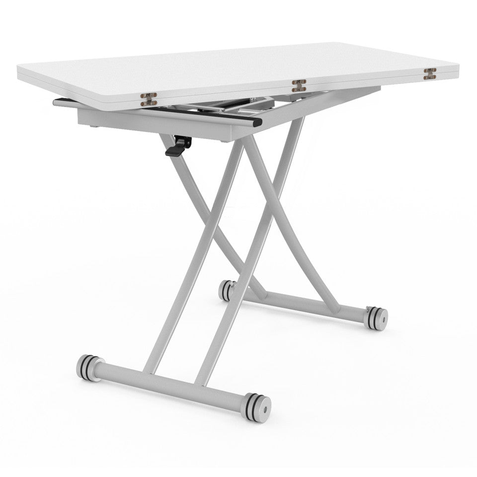 Table basse relevable 2 en 1 Tribeca blanche