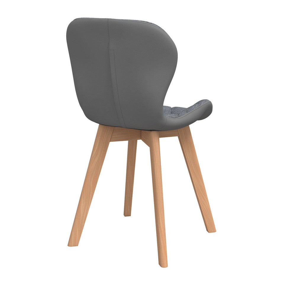 Lot de 4 chaises Gladys gris