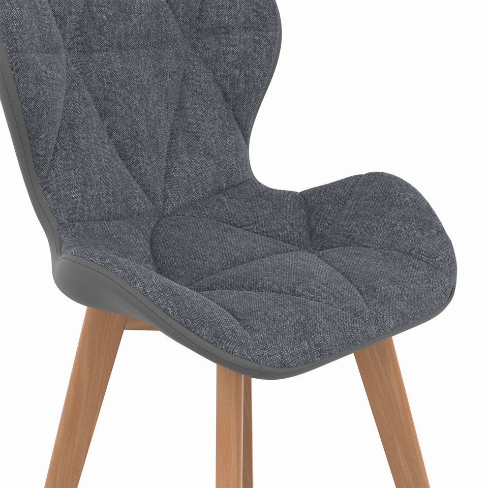 Lot de 4 chaises Gladys gris